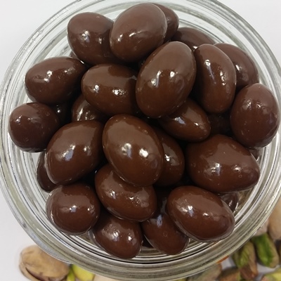 Pistaches au caramel salé et chocolat au lait biologique (taxable)