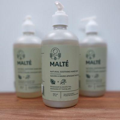 Malté - Savon à mains apaisant - Romarin et thé blanc