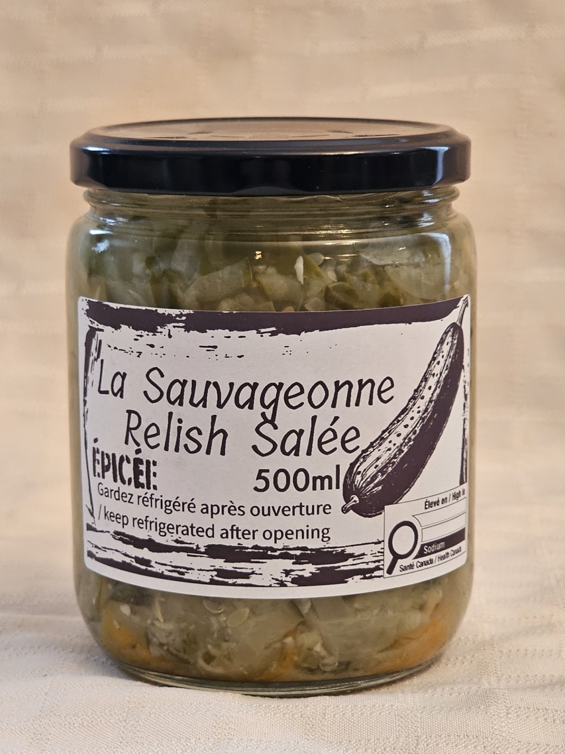 La Sauvageonne Relish Salée Épicée 500ml