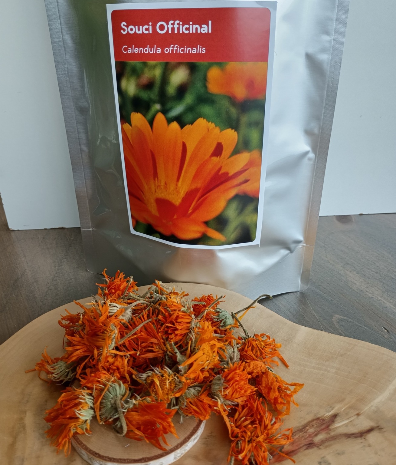 Fleurs de calendule entière cultivées à Mont-Saint-Grégoire, Québec